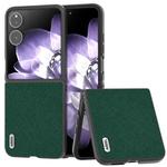 For Xiaomi Mix Flip ABEEL Cross Texture Genuine Leather Phone Case(Green)