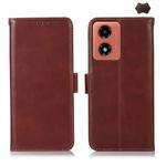 For Motorola Moto G04 / G24 Magnetic Crazy Horse Texture Genuine Leather RFID Phone Case(Brown)