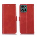 For Motorola Edge 50 Global Magnetic Crazy Horse Texture Genuine Leather Phone Case(Red)