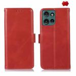 For Motorola Edge 50 Neo Magnetic Crazy Horse Texture Genuine Leather Phone Case(Red)