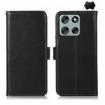 For Motorola Moto G56 5G Magnetic Crazy Horse Texture Genuine Leather Phone Case(Black)