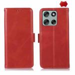 For Motorola Moto G56 5G Magnetic Crazy Horse Texture Genuine Leather Phone Case(Red)