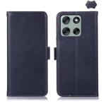 For Motorola Moto G56 5G Magnetic Crazy Horse Texture Genuine Leather Phone Case(Blue)