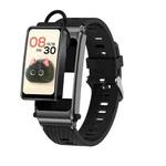 K80 1.57 inch Silicone Band IP67 Earphone Detachable Smart Watch Support Bluetooth Call(Black)