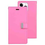 For iPhone 15 Pro Max GOOSPERY RICH DIARY Crazy Horse Texture Leather Phone Case(Rose Red)