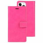 For iPhone 15 Pro Max GOOSPERY MANSOOR DIARY 9 Card Slots Leather Phone Case(Rose Red)