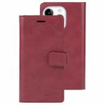 For iPhone 15 Pro GOOSPERY MANSOOR DIARY 9 Card Slots Leather Phone Case(Wine Red)