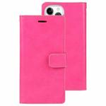 For iPhone 15 Pro GOOSPERY MANSOOR DIARY 9 Card Slots Leather Phone Case(Rose Red)