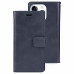 For iPhone 15 Pro GOOSPERY MANSOOR DIARY 9 Card Slots Leather Phone Case(Dark Blue)