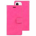 For iPhone 15 Plus GOOSPERY MANSOOR DIARY 9 Card Slots Leather Phone Case(Rose Red)