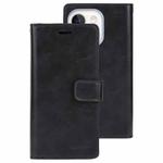 For iPhone 15 Plus GOOSPERY MANSOOR DIARY 9 Card Slots Leather Phone Case(Black)