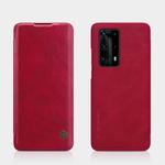 For Huawei P40 Pro Plus NILLKIN QIN Series Crazy Horse Texture Horizontal Flip Leather Case with Card Slot(Red)