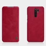 For Xiaomi Redmi 9 NILLKIN QIN Series Crazy Horse Texture Horizontal Flip Leather Case with Card Slot(Red)