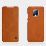 For Xiaomi Redmi 10X 5G NILLKIN QIN Series Crazy Horse Texture Horizontal Flip Leather Case with Card Slot(Brown)