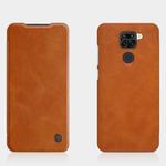 For Xiaomi Redmi Note 9 / 10X 4G NILLKIN QIN Series Crazy Horse Texture Horizontal Flip Leather Case with Card Slot(Brown)