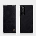 For Xiaomi Note 10 Lite NILLKIN QIN Series Crazy Horse Texture Horizontal Flip Leather Case with Card Slot(Black)