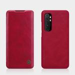 For Xiaomi Note 10 Lite NILLKIN QIN Series Crazy Horse Texture Horizontal Flip Leather Case with Card Slot(Red)