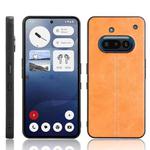For Nothing Phone 3a Cow Pattern Sewing Back Cover Phone Case(Yellow)