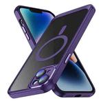 For iPhone 13 MagSafe Magnetic PC + TPU Phone Case with Lens Film(Dark Purple)