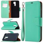 For Xiaomi Redmi 9 Litchi Texture Pure Color Horizontal Flip PU Leather Case with Holder & Card Slots & Wallet & Lanyard(Green)