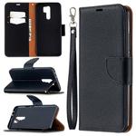 For Xiaomi Redmi 9 Litchi Texture Pure Color Horizontal Flip PU Leather Case with Holder & Card Slots & Wallet & Lanyard(Black)