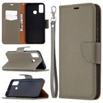 For Huawei Honor 9X Lite Litchi Texture Pure Color Horizontal Flip PU Leather Case with Holder & Card Slots & Wallet & Lanyard(Grey)
