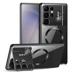 For Samsung Galaxy S25 Ultra 5G Aromatherapy Holder Single-sided MagSafe Magnetic Phone Case(Black)