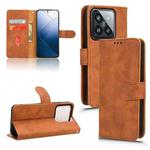 For Xiaomi 14 Skin Feel Magnetic Flip Leather Phone Case(Brown)