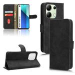 For Xiaomi Redmi Note 13 4G Skin Feel Magnetic Flip Leather Phone Case(Black)