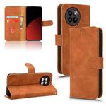 For Xiaomi Civi 4 Pro Skin Feel Magnetic Flip Leather Phone Case(Brown)