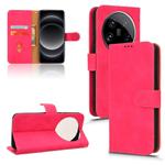 For Xiaomi 14 Ultra Skin Feel Magnetic Flip Leather Phone Case(Rose Red)