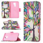 For Xiaomi Redmi 9 Colored Drawing Pattern Horizontal Flip Leather Case with Holder & Card Slots & Wallet(Tree of Life)