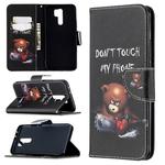 For Xiaomi Redmi 9 Colored Drawing Pattern Horizontal Flip Leather Case with Holder & Card Slots & Wallet(Bear)