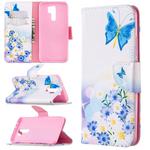 For Xiaomi Redmi 9 Colored Drawing Pattern Horizontal Flip Leather Case with Holder & Card Slots & Wallet(Butterfly Love)