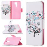 For Xiaomi Redmi 9 Colored Drawing Pattern Horizontal Flip Leather Case with Holder & Card Slots & Wallet(Tree)