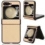 For Samsung Galaxy Z Flip5 Sandskin Texture Phone Case(Gold)