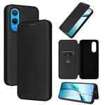 For OnePlus Nord CE4 Lite Carbon Fiber Texture Flip Leather Phone Case(Black)