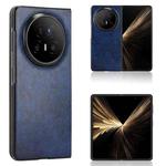For Honor Magic V5 Litchi Texture Back Cover Phone Case(Blue)