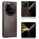 For Honor Magic V5 Litchi Texture Back Cover Phone Case(Brown)