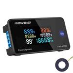 KWS-AC300-100A 50-300V AC Digital Current Voltmeter with Closed Transformer(Black)