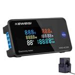 KWS-AC300-100A 50-300V AC Digital Current Voltmeter with Opening Transformer(Black)