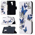 For Xiaomi Redmi 9 Colored Drawing Pattern Horizontal Flip Leather Case with Holder & Card Slots & Wallet(Butterflies Group)