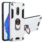 For OPPO K3 & Realme X 2 in 1 Armour Series PC + TPU Protective Case with Ring Holder(Silver)