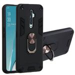 For OPPO Reno2 Z & Reno2 F 2 in 1 Armour Series PC + TPU Protective Case with Ring Holder(Black)