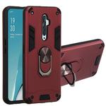 For OPPO Reno2 Z & Reno2 F 2 in 1 Armour Series PC + TPU Protective Case with Ring Holder(Wine Red)