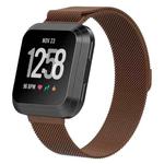 For Fitbit Versa 2 / Fitbit Versa / Fitbit Versa Lite Milanese Watch Band,, Small Size: 2.3x22.5cm(Coffee)