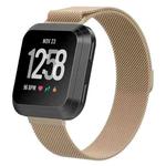 For Fitbit Versa 2 / Fitbit Versa / Fitbit Versa Lite Milanese Watch Band,, Small Size: 2.3x22.5cm(Champagne Gold)