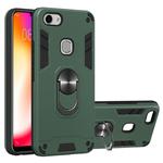 For vivo Y83 2 in 1 Armour Series PC + TPU Protective Case with Ring Holder(Dark Green)