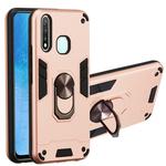For vivo Y19 / Y5s / U3 / U20 2 in 1 Armour Series PC + TPU Protective Case with Ring Holder(Rose Gold)