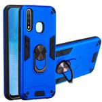 For vivo Y19 / Y5s / U3 / U20 2 in 1 Armour Series PC + TPU Protective Case with Ring Holder(Dark Blue)